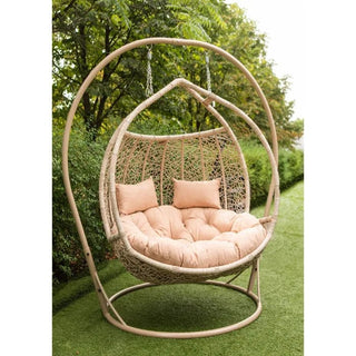 Hængestol Galant til 2 personer – beige, 130 x 136 x 192 cm