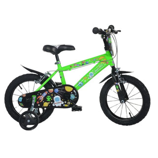 Bimbo Bike Cosmos 16" Børnecykel – Sort/Grøn | 5–8 år