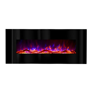 Indbygget elektrisk pejs, Væghængt, Art Flame, Madrid, Sort, Metal, 1,5 kW, 1280x550x140 mm