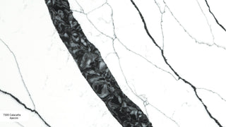 Quartz Calacatta Ajaccio 7300 – Kompositkvarts 320 × 82 × 2 cm