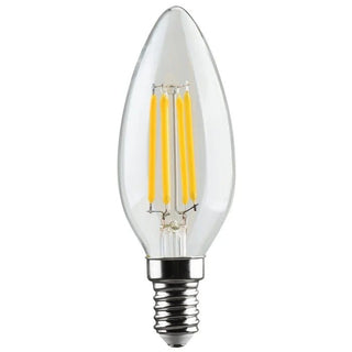 LED-filamentpære fra Hoff, Stearinlys, E14-sokkel 5W 630lm, Køligt lys, 6500 K
