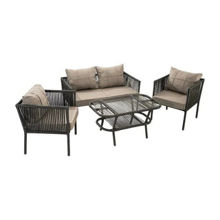 Oscar havemøbelsæt med 2 lænestole og 1 sofa med hynder