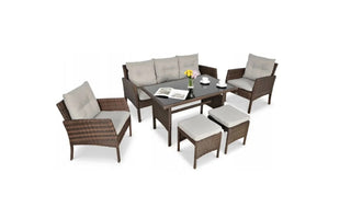 Terrassemøbelsæt, Focusgarden, Rattan, Brun