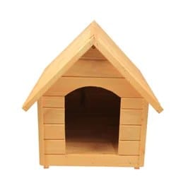 Laur Hundehus i Træ – Medium størrelse, brun – 77,5 x 62,5 x 82,5 cm