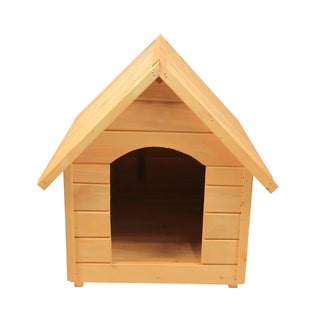 Hundehus Laur i Træ til Store Hunde – 108x93x97 cm – Brun