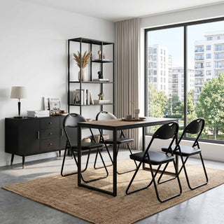 Klapstol XJH-0208, polstret, metal og PVC