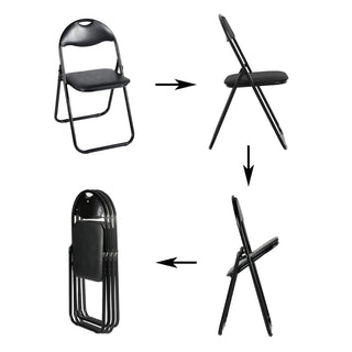 Klapstol XJH-0208, polstret, metal og PVC