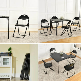 Klapstol XJH-0208, polstret, metal og PVC