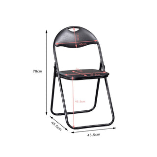 Klapstol XJH-0208, polstret, metal og PVC