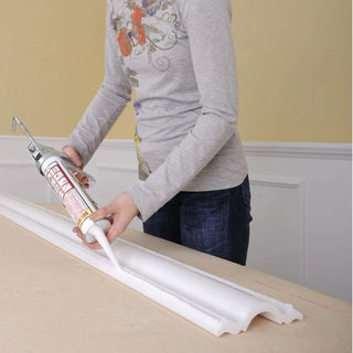 Decosa A80 Loftliste / Stukliste 200 × 8 cm – Hvid Polystyren
