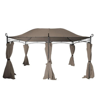 Pavillon/havetelt, DU010A HFD008, Rektangulært, Metalstel og polyester, Beige, 3x4 m