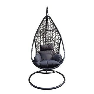 Hængestol til 1 person – DeLuxe HH1188GR, sort stålramme