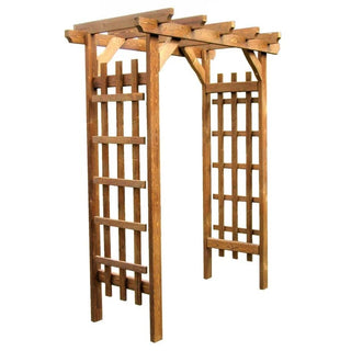 Pergola i træ til have – bue til klatreroser og blomster, 180 x 95 x 220 cm