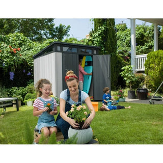 Keter Artisan Redskabsskur – 218 / 277 / 342 cm | Dobbelt dør | Duotech™ plast | Grå