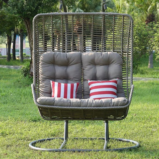 Havelyngesofa De Luxe HH1255-D – 2-personers, grå med soltag, 148 x 94 x 198 cm