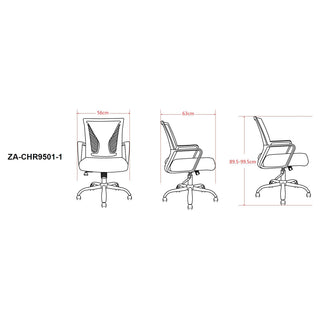 Chefstol ZA-CHR9501-1, drejelig, mesh