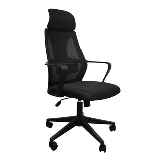 Kontorstol SD-MCH801, ergonomisk med lændestøtte og nakkestøtte, drejelig, mesh