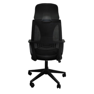 Kontorstol SD-MCH801, ergonomisk med lændestøtte og nakkestøtte, drejelig, mesh