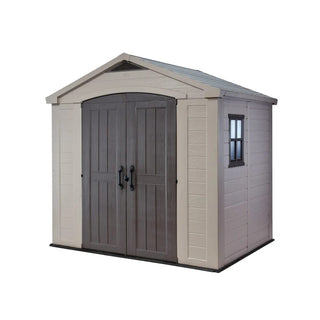 Haveskur plastik med vindue og dobbeltdør