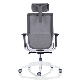 Kontorstol Tesla PDH, ergonomisk med lændestøtte og nakkestøtte, drejelig, stof