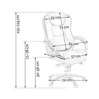Direktionsstol OFF 316, drejbar, kunstlæder