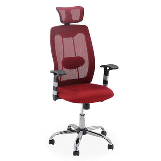 Kontorstol OFF 988, ergonomisk med lændestøtte og nakkestøtte, drejelig, mesh