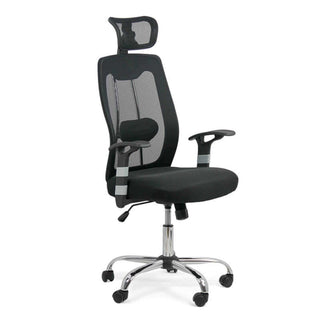Kontorstol OFF 988, ergonomisk med lændestøtte og nakkestøtte, drejelig, mesh