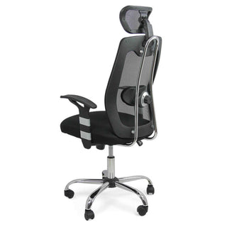 Kontorstol OFF 988, ergonomisk med lændestøtte og nakkestøtte, drejelig, mesh
