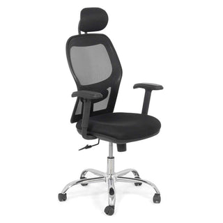 Ergonomisk kontorstol OFF 989 med lændestøtte og nakkestøtte, drejelig, mesh