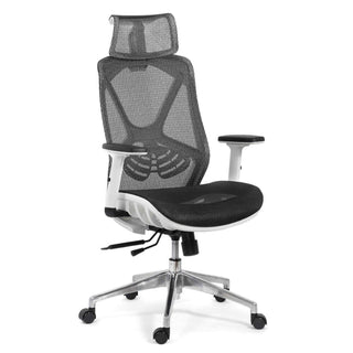 Kontorstol SYYT 9503, ergonomisk med lændestøtte og nakkestøtte, multifunktionel, drejelig, mesh