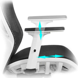 Kontorstol SYYT 9503, ergonomisk med lændestøtte og nakkestøtte, multifunktionel, drejelig, mesh