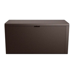 Keter Emily hyndeboks – 270 L, brun plast, 117,8 x 44,6 x 58 cm