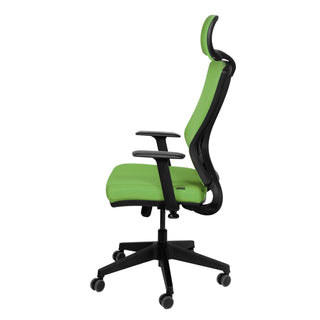 Kontorstol Genova, ergonomisk med lændestøtte og nakkestøtte, drejelig, mesh