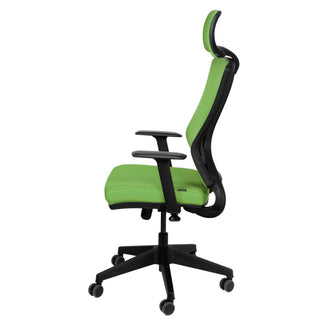 Kontorstol Genova, ergonomisk med lændestøtte og nakkestøtte, drejelig, mesh