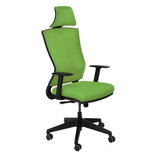 Kontorstol Genova, ergonomisk med lændestøtte og nakkestøtte, drejelig, mesh