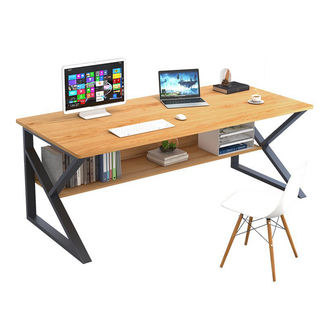 Skrivebord Tarcal med hylde, til computer, 140 × 60 × 72 cm