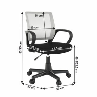 Ergonomisk kontorstol Adra, drejelig, stof
