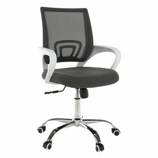 Ergonomisk kontorstol Sanaz med lændestøtte, drejelig, stof + mesh