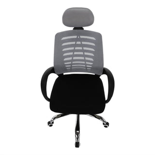 Kontorstol Elmas, ergonomisk med nakkestøtte, drejelig, stof og mesh