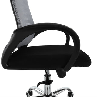 Kontorstol Elmas, ergonomisk med nakkestøtte, drejelig, stof og mesh