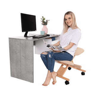 Kontorstol Groco, ergonomisk knæstol, stof