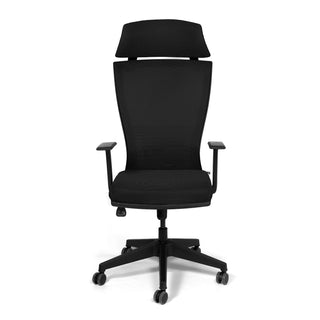 Ergonomisk kontorstol Udine med lændestøtte og nakkestøtte, drejelig, mesh