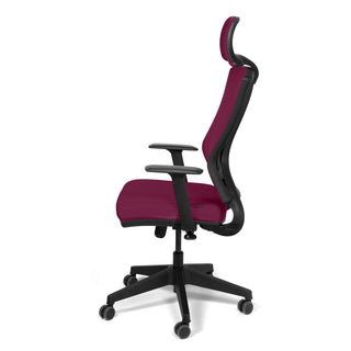Kontorstol Genova, ergonomisk med lændestøtte og nakkestøtte, drejelig, mesh