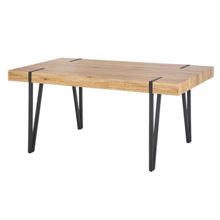 Spisebord Yohann i eg, Sorte ben, 170x90x76 cm