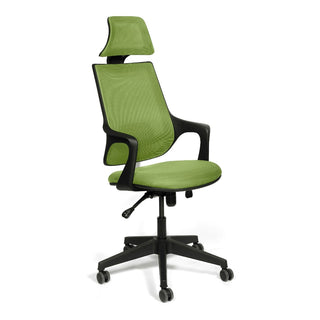Ergonomisk kontorstol Verona med lændestøtte og nakkestøtte, drejelig, mesh