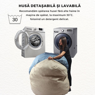 Sækkestol Nirvana Gigant, tekstil, Ø110 cm