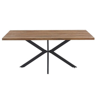 Spisebord, Metal og eg, 180x90x76 cm