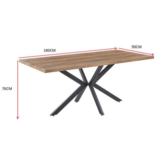 Spisebord Grandio Mob Nuyoah, rektangulært, 6 personer, 180 × 90 × 76 cm