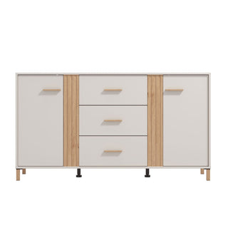 Kommode Belfort 3K3F, med låger og skuffer, 163,5 × 40 × 90 cm
