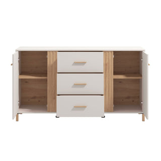 Kommode Belfort 3K3F, med låger og skuffer, 163,5 × 40 × 90 cm